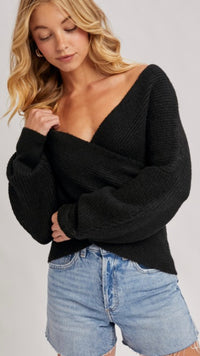 The Effortless Wrap Knit Sweater