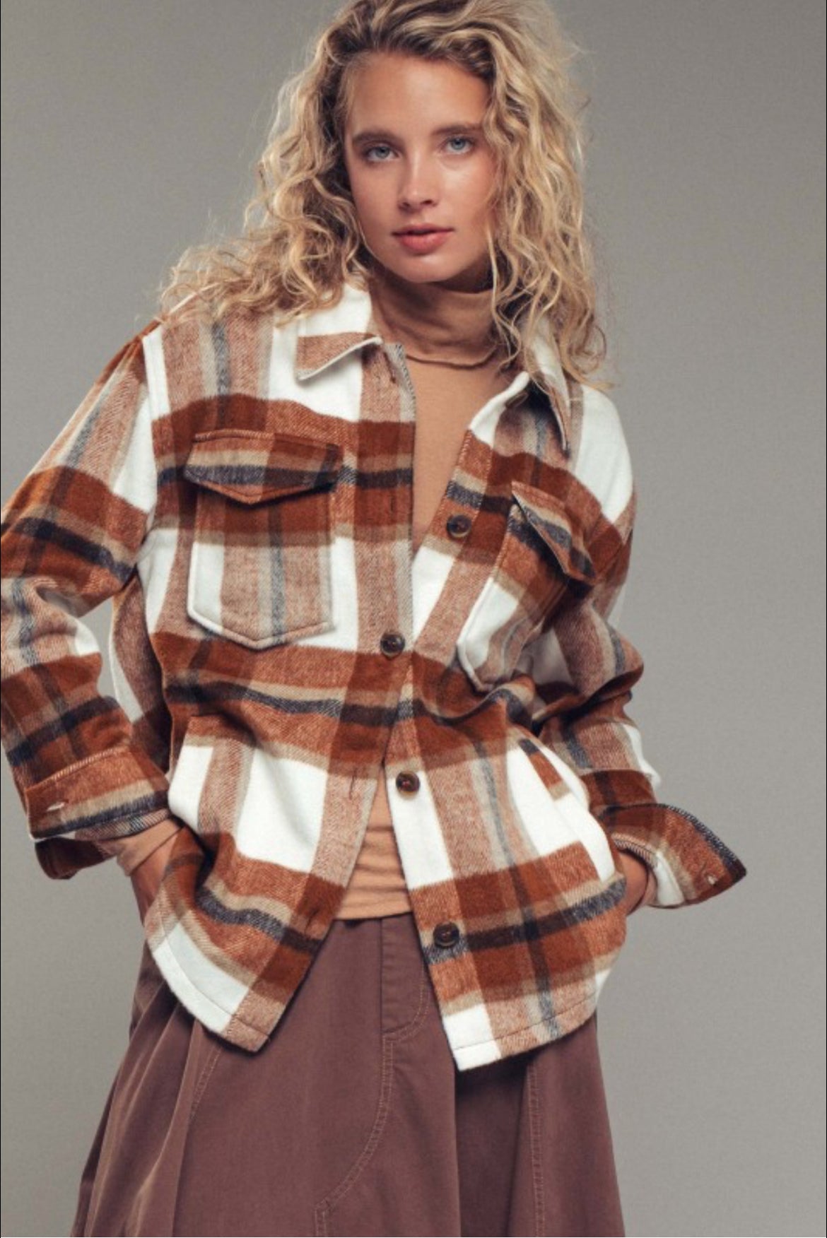 Chestnut Plaid Jacket