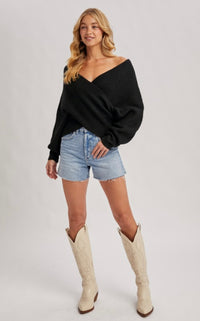 The Effortless Wrap Knit Sweater