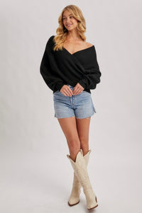The Effortless Wrap Knit Sweater