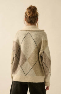 Cozy Diamond Knit Sweater